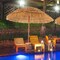 6.5 ft Khaki Tiki Beach Umbrella Adjustable Tilt 8 Ribs Durable Frame